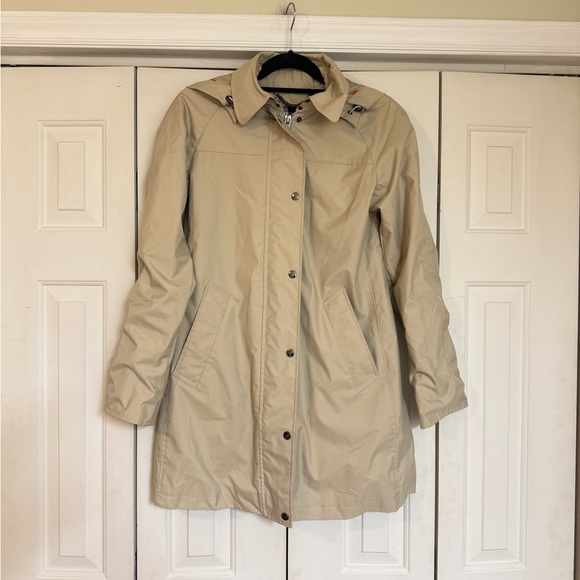 Authentic Burberry London Trench Coat Hooded Nova Check Lining Size 2R Vintage - Picture 5 of 13